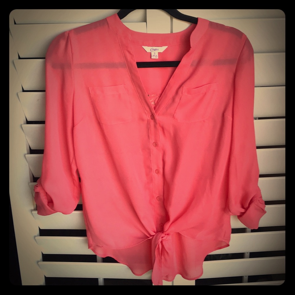 Front knot, Lace back blouse